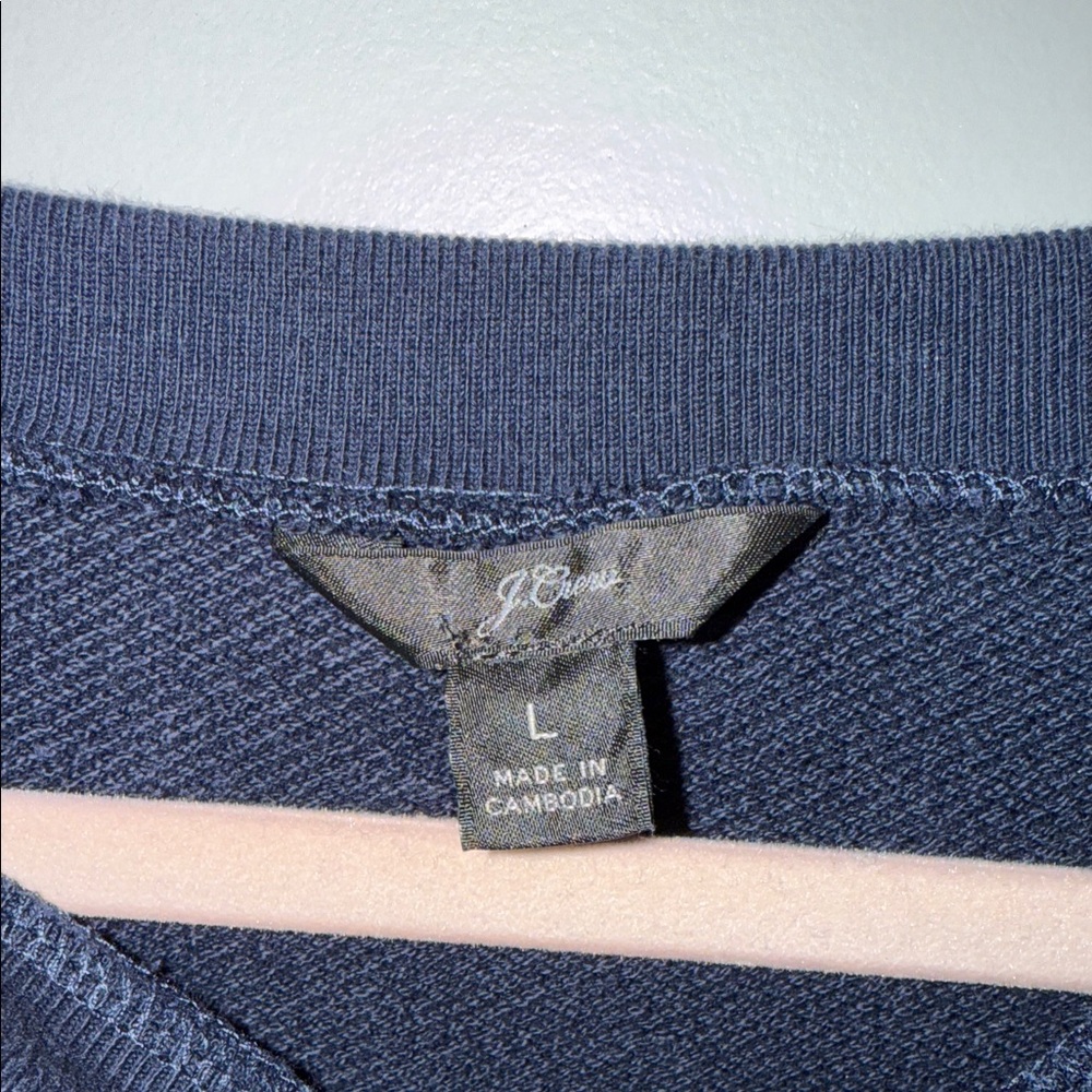 J. Crew Blue Sweater with lettering - Picture 3 of 5